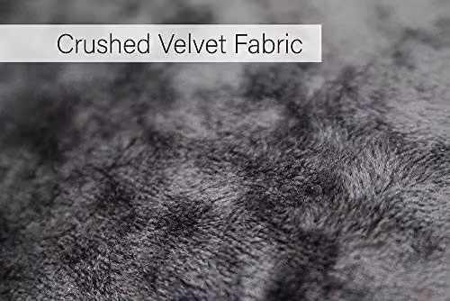Paoletti Verona Silver Grey Crushed Velvet Eyelet Curtains, W: 117 cm, H: 183 cm – 3