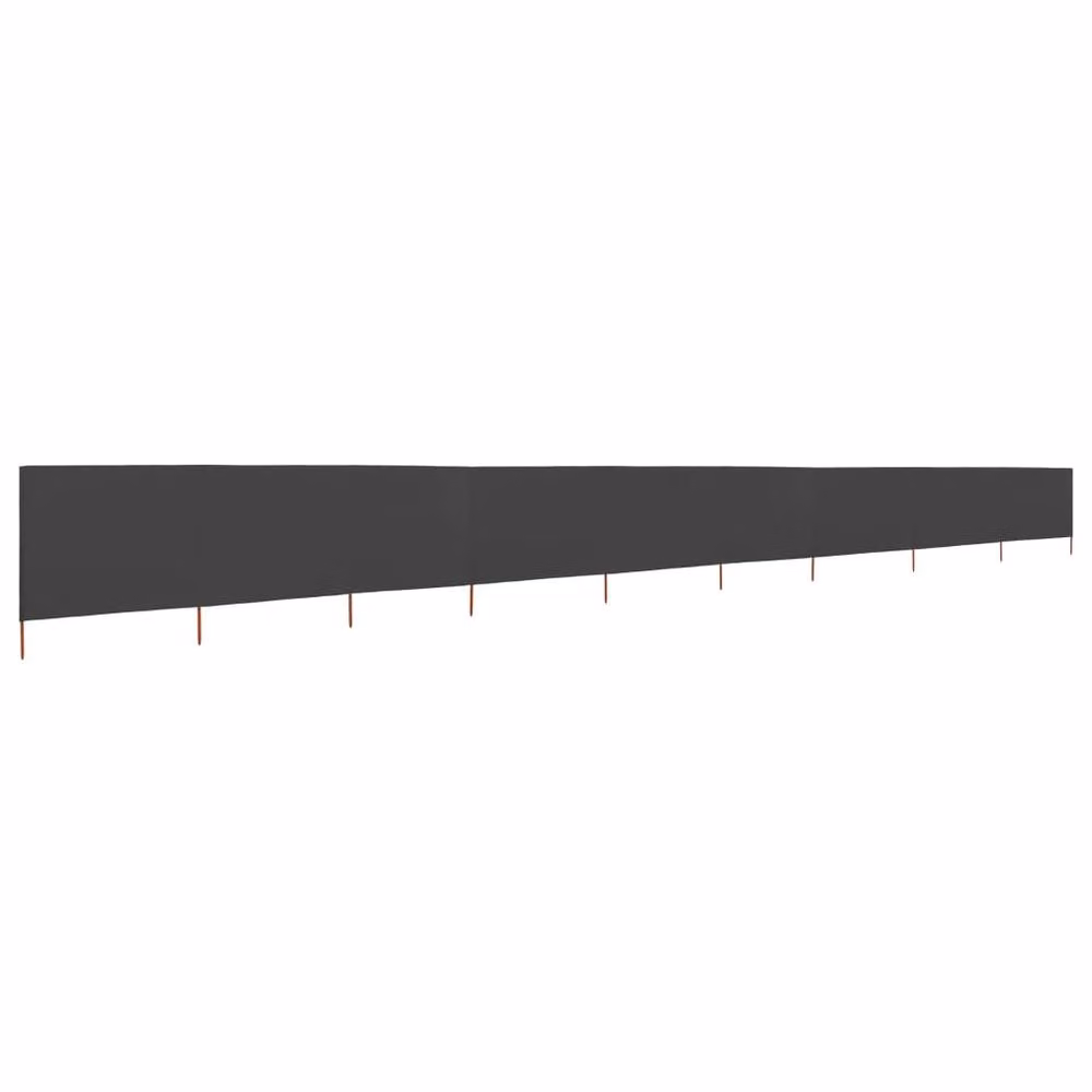 Berkfield Home 9-Panel Wind Screen Paravent in Anthracite Black, W: 1200 cm, H: 80 cm – 2