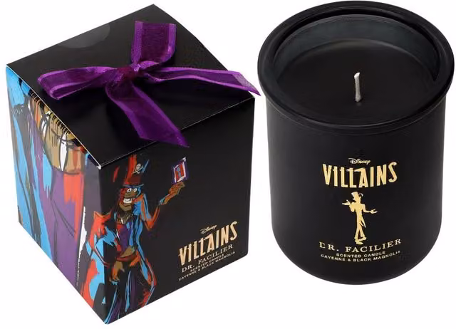 Disney Villains Dr. Facilier Candle in Black and Gold with Cayenne and Black Magnolia Scent, 252g