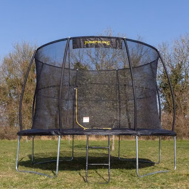 JumpKing Combo Deluxe Trampoline in Black with Galvanised Steel Frame, 12ft