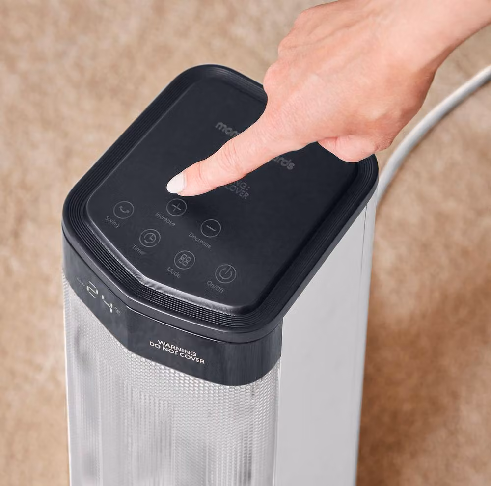 Morphy Richards HeatFlux 2kW Digital Ceramic Tower Fan Heater with Remote Control, White – 3