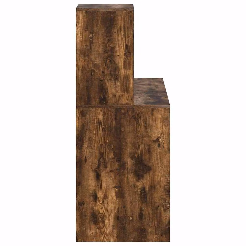 Berkfield Home Smoked Oak Writing Desk in Brown – 5