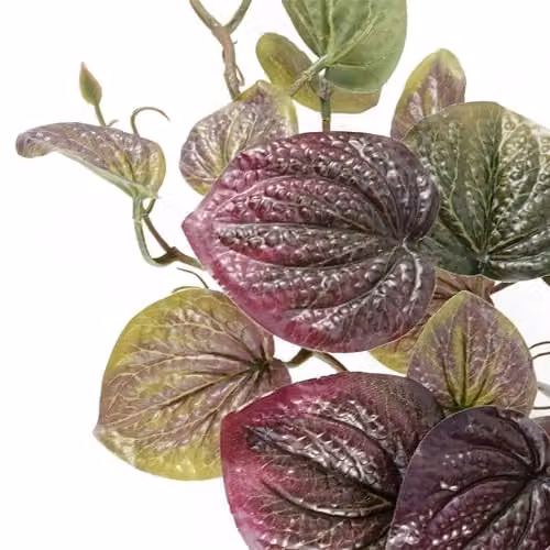 Leaf UK Realistic Potted Pothos Artificial Plant, Purple and Green, Height: 35 cm – 3