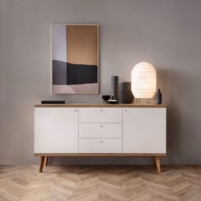 Abakus Direct Large Prime Sideboard in White Rustic Wood