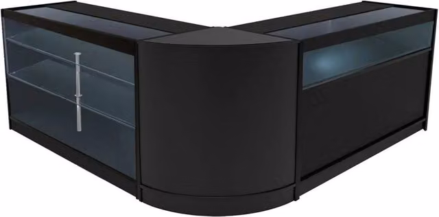 Monstershop Triton LED Shop Counter Set K1500, B1500 & CM60 in Matt Black