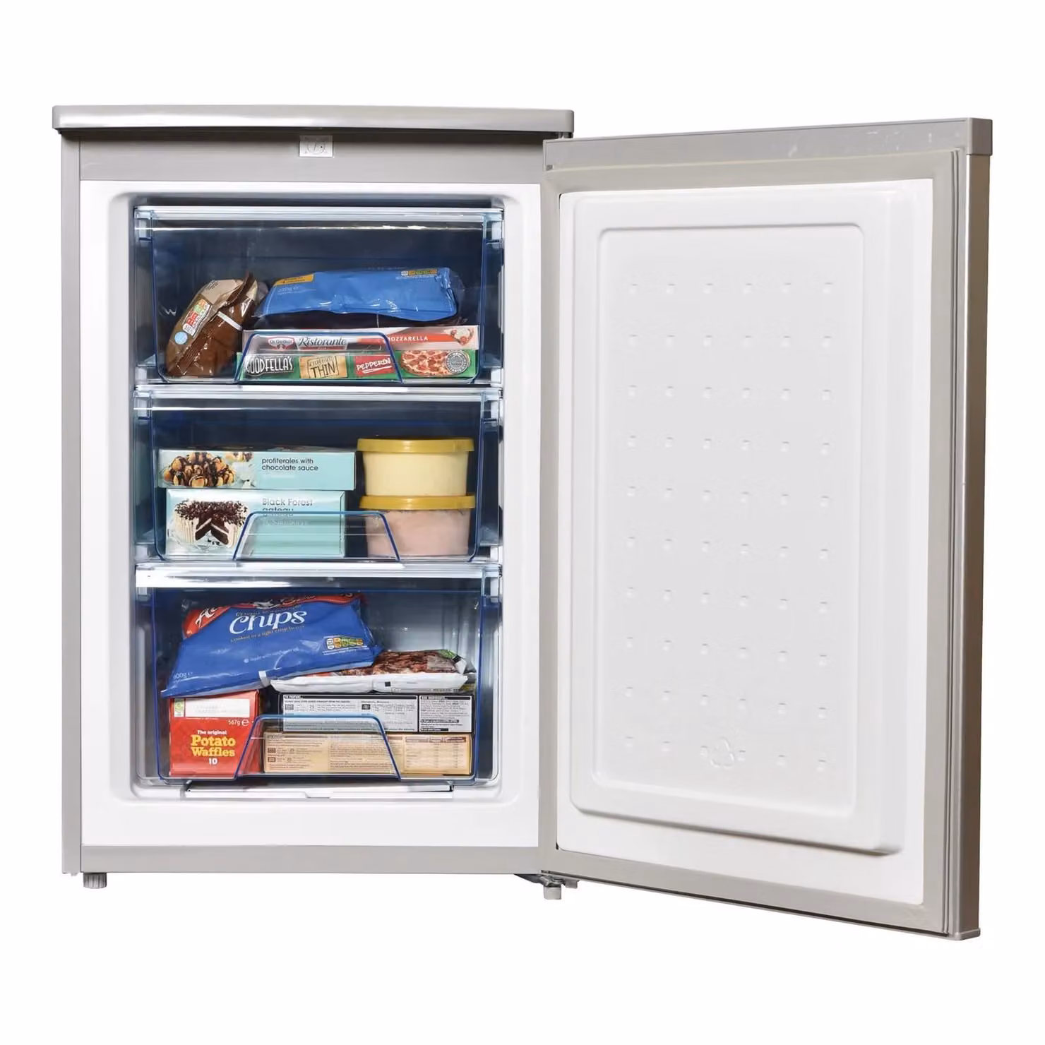 Statesman Silver Stainless Steel Under Counter Upright Freezer – 1