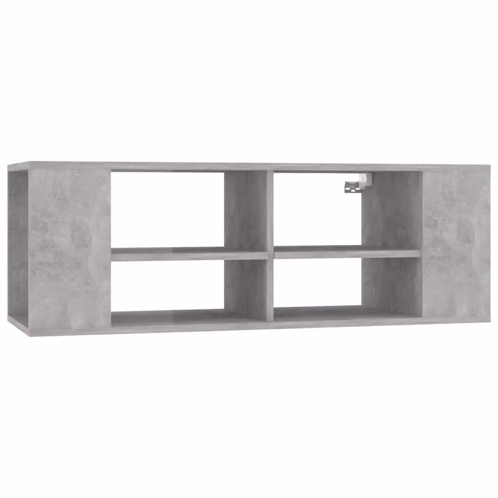 Berkfield Home Wall-Mounted TV Cabinet in Concrete Grey, W/D/H: 102 x 35 x 35 cm – 2