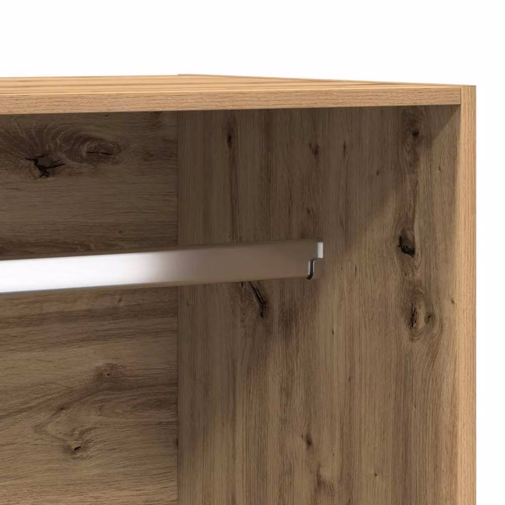 Berkfield Home Artisan Oak Wardrobe in Brown, W/D/H: 100 x 50 x 200 cm – 3