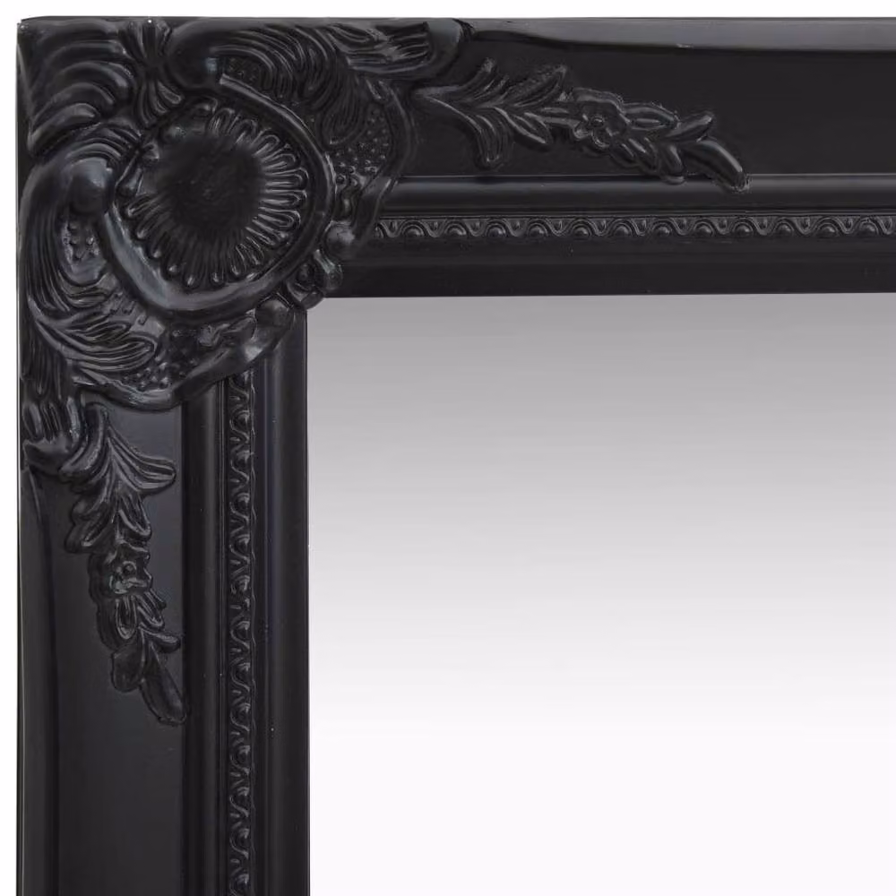 Berkfield Home Antique Baroque Style Square Wall Mirror, Black, W: 40 cm, H: 40 cm – 2