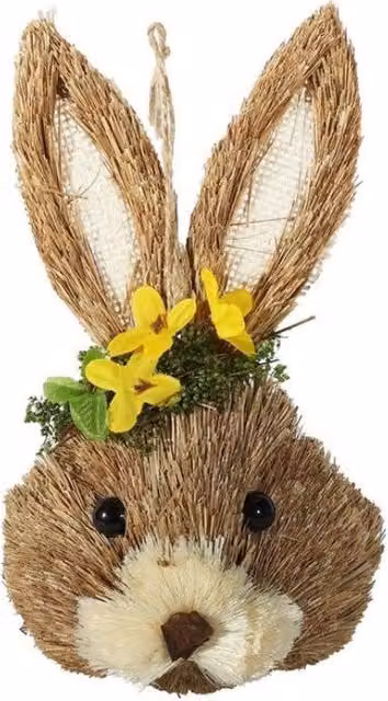 KDMD Brown Rabbit Hanging Floral Decoration, 2 Pack, W/D/H: 11 x 8 x 21 cm