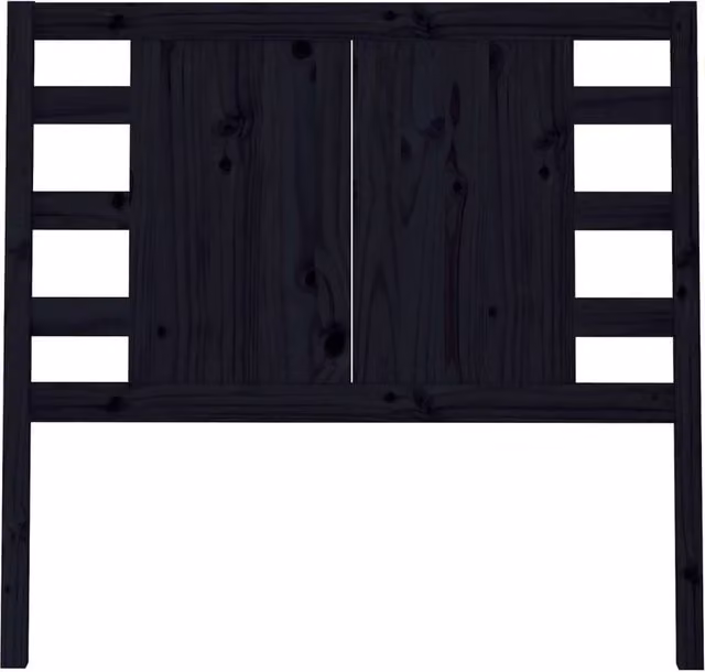 Berkfield Home Black Solid Pine Wood Headboard, W: 106 cm, D: 4 cm, H: 100 cm – 1