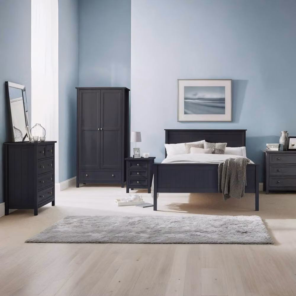 Cheshire Premium Solace 2 Door Combination Wardrobe in Anthracite Grey, H 190.0 cm x W 97.0 cm – 4