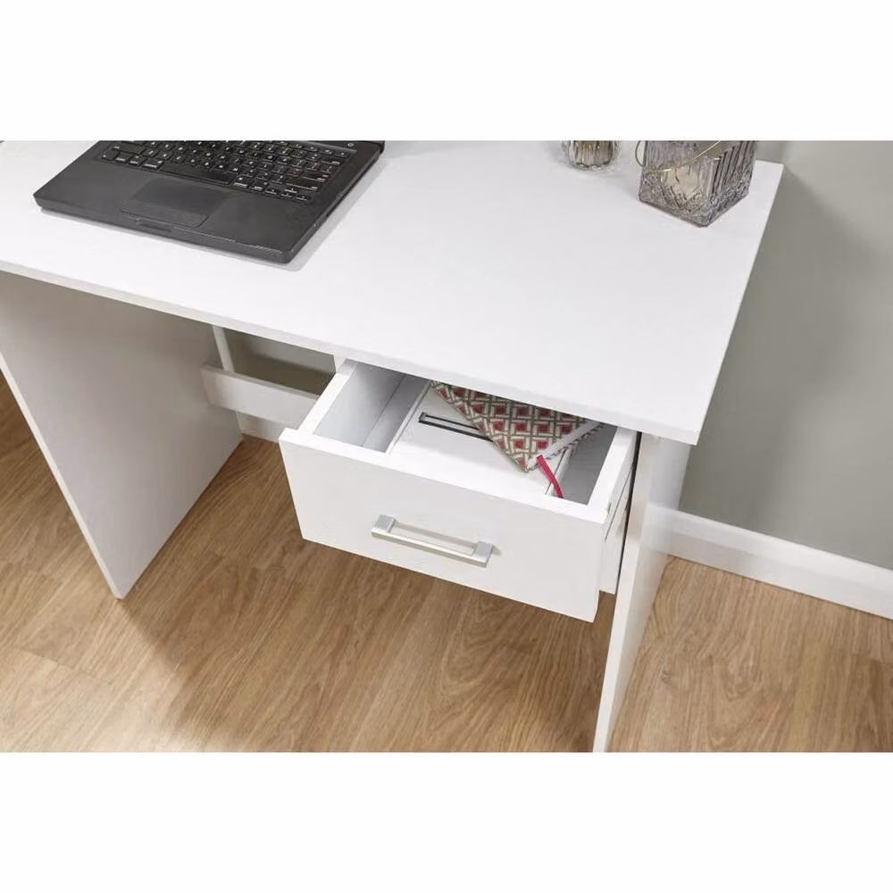 FORGEVIO Modern White 2 Drawer Writing Desk and Dressing Table – 2