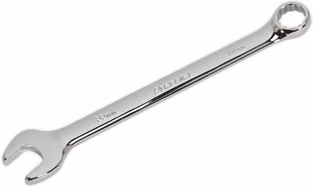 Loops 22mm Combination Spanner in Silver Chrome Vanadium Steel