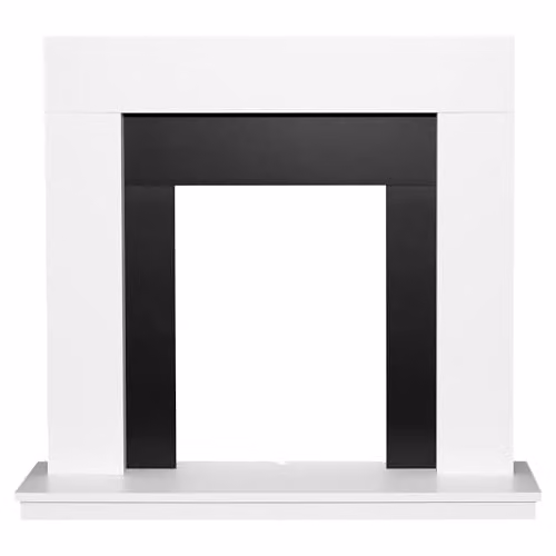 Adam Fires & Fireplaces Malmo Fireplace in White and Black