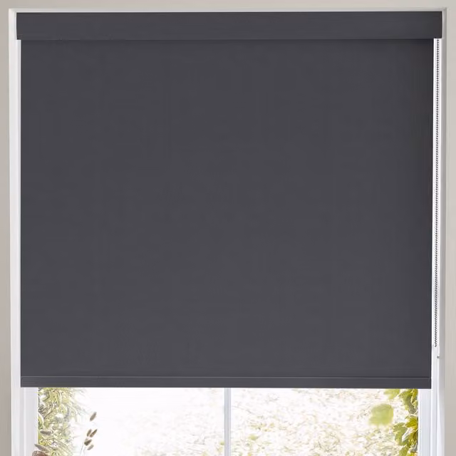 Terrys Plain Grey Blackout Roller Blind