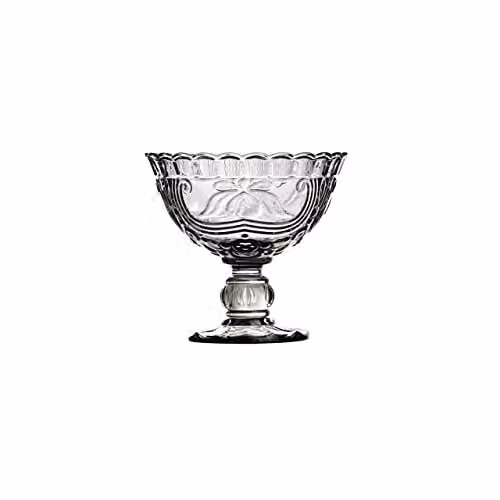 Premier Housewares Imperial Glass Sundae Dessert Bowl, Grey and Transparent, W/D/H: 13 x 13 x 12 cm