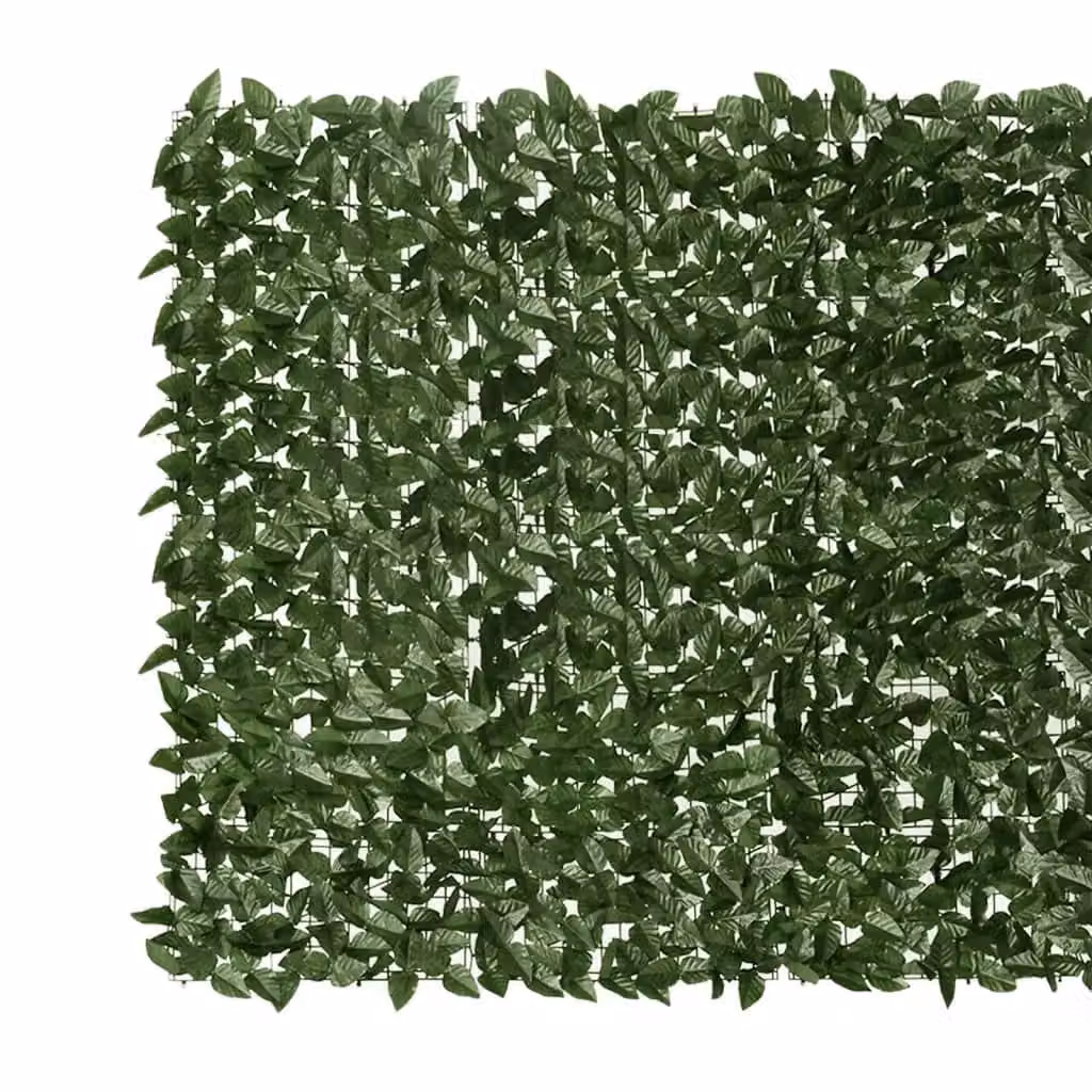 Berkfield Home Semi-Transparent Artificial Hedge Balcony Screen with Dark Green Leaves, W: 400 cm, H: 150 cm – 3