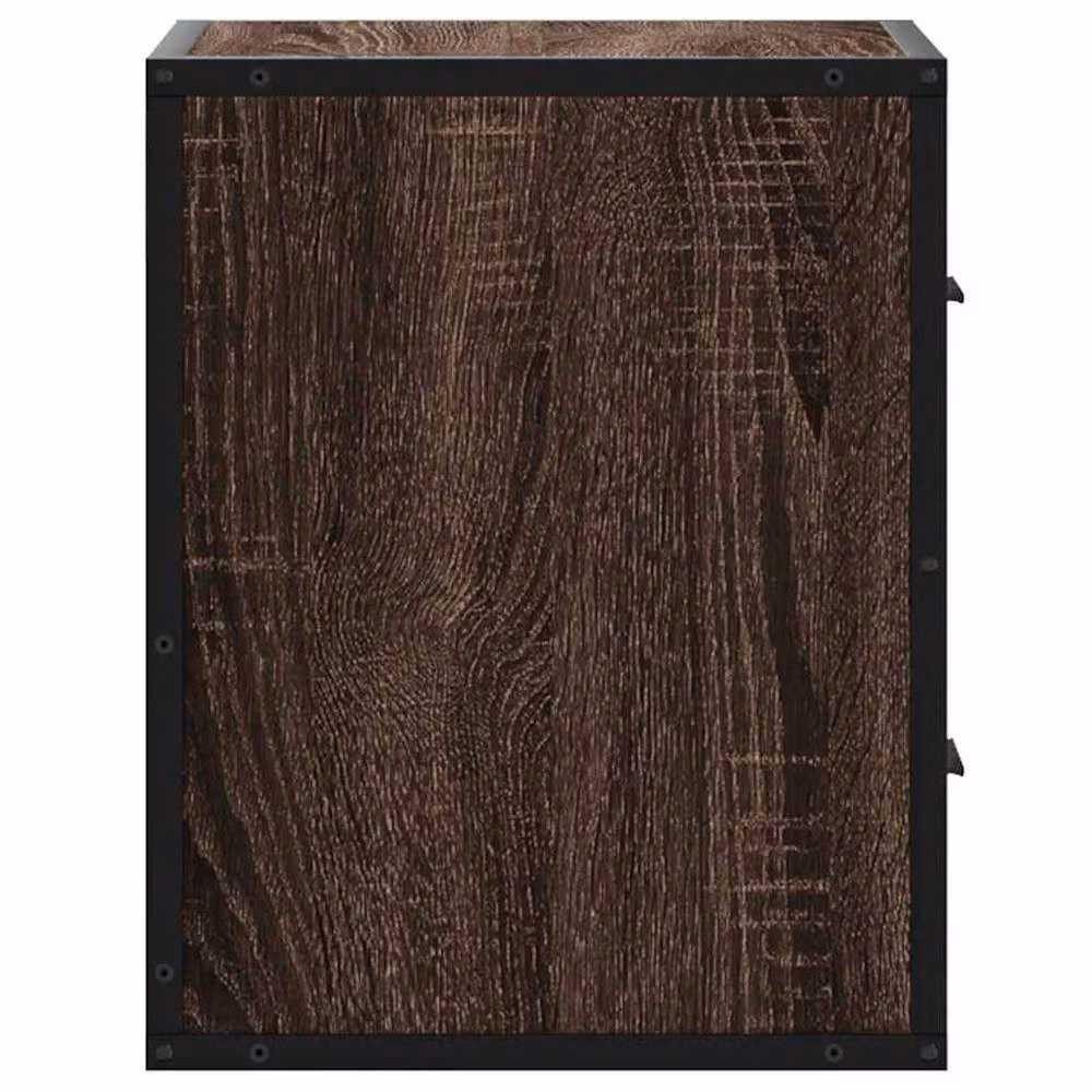 Berkfield Home Wall-mounted Bedside Cabinets, 2 Pack, Brown Oak, W: 40 cm, D: 31 cm, H: 39.5 cm – 5