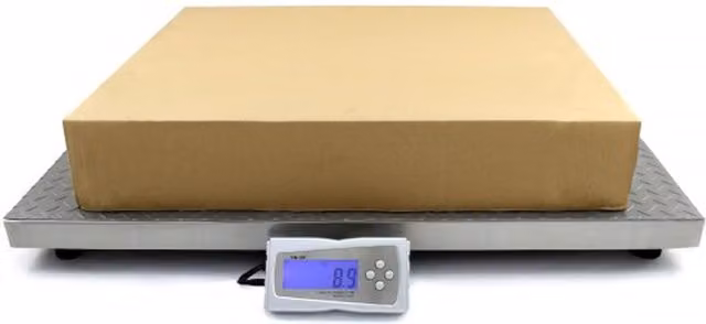T-Mech Stainless Steel Platform Scales, Silver, W: 90 cm, D: 60 cm – 1
