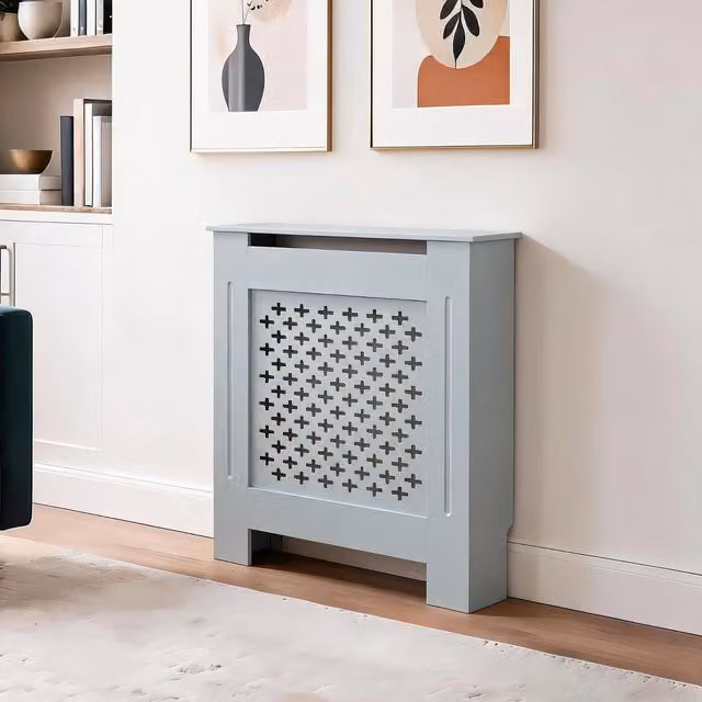 Home Source Crofton Small Radiator Cover Unit in Grey MDF