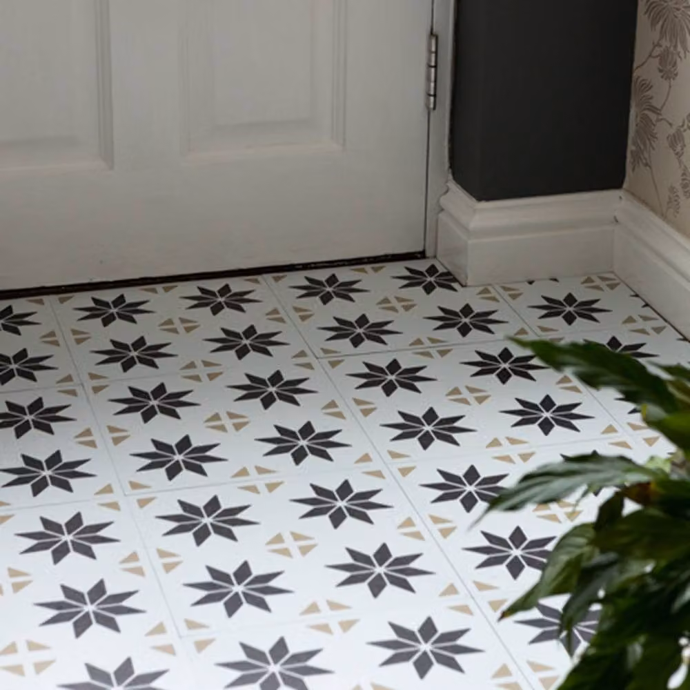 D-C-Fix Vivid Stars Self Adhesive Vinyl Floor Tiles, White, Pack of 11, W/D/H: 30.48 x 30.48 x 30.48 cm – 3