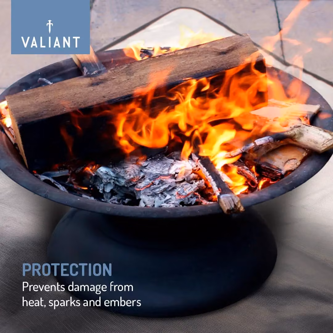 Valiant Heat Resistant Ground Mat in Charcoal Silver, W/D: 68 x 68 cm – 3