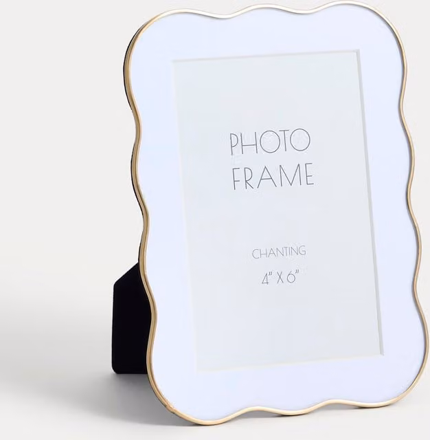 M&S Metal Wiggle Single Photo Frame, Gold, 10 x 15 cm