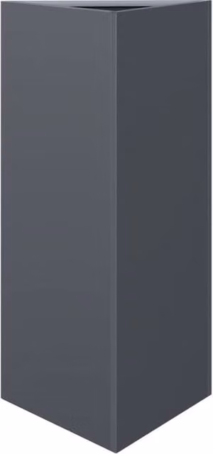 Berkfield Home Anthracite Triangular Steel Garden Planter, W/D/H: 40 x 34.5 x 70 cm – 1