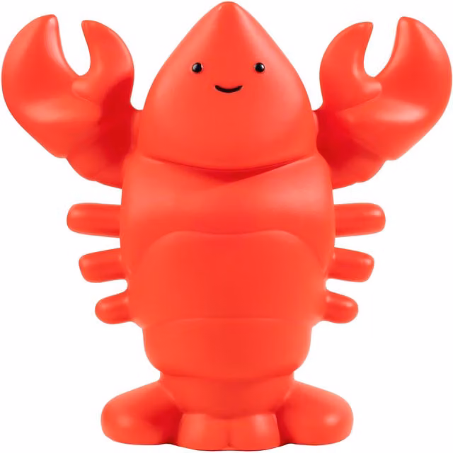 Fizz Creations Red Lobster LED Night Light with Soft Ambient Glow, Battery Powered Silicone Mood Lamp