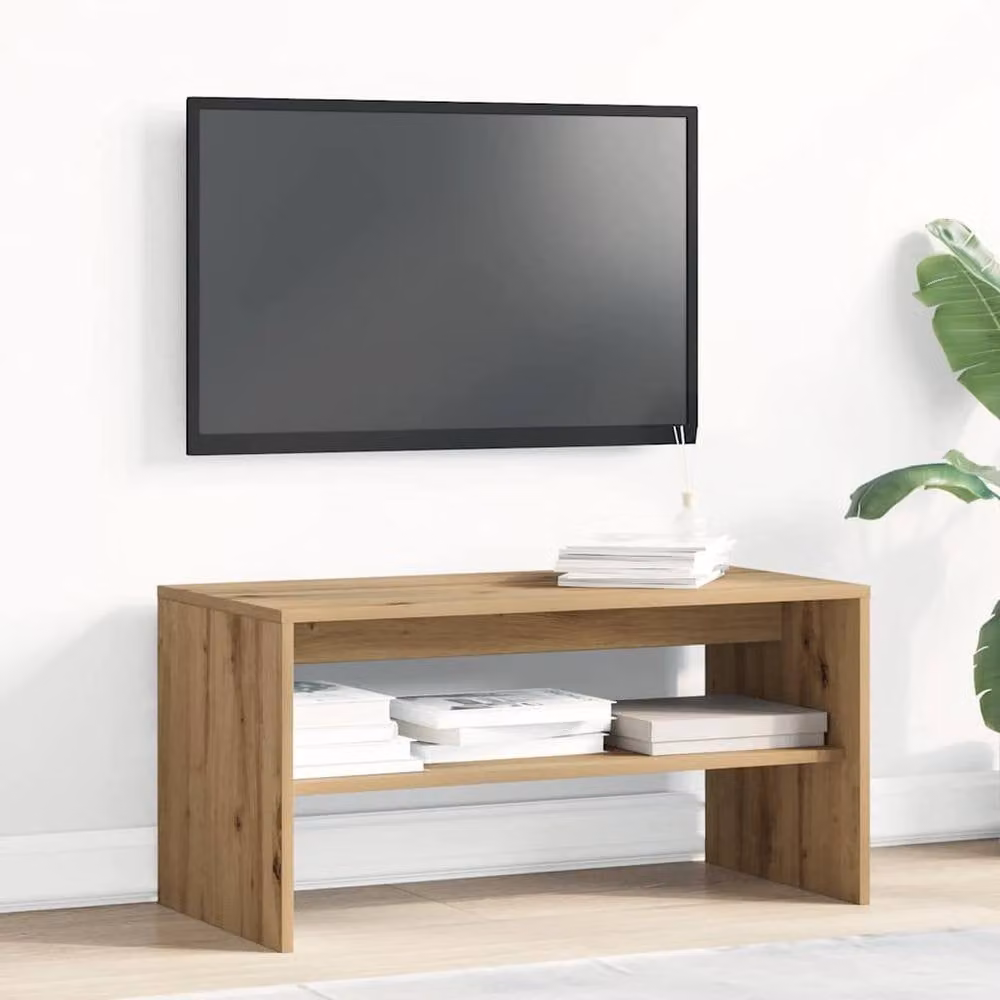 Berkfield Home Artisan Oak TV Cabinet in Brown, W/D/H: 80 x 40 x 40 cm – 3