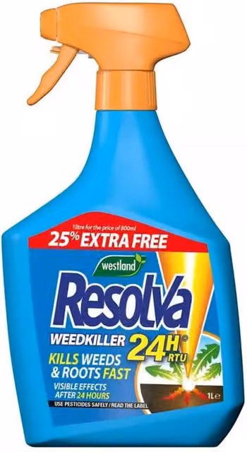 Resolva 24hr RTU Weedkiller Spray, 800 ml, Blue