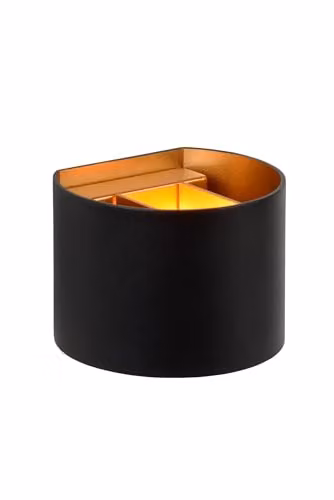 Lucide XIO Modern Black Aluminium Up and Down Dimmable LED Wall Light with Adjustable Beam Angle and Warm White G9 Bulb