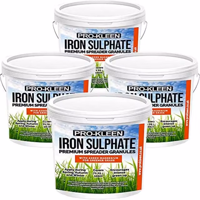 Pro-Kleen Iron Sulphate Spreader Granules with Magnesium and Seaweed, 4 x 2.5kg