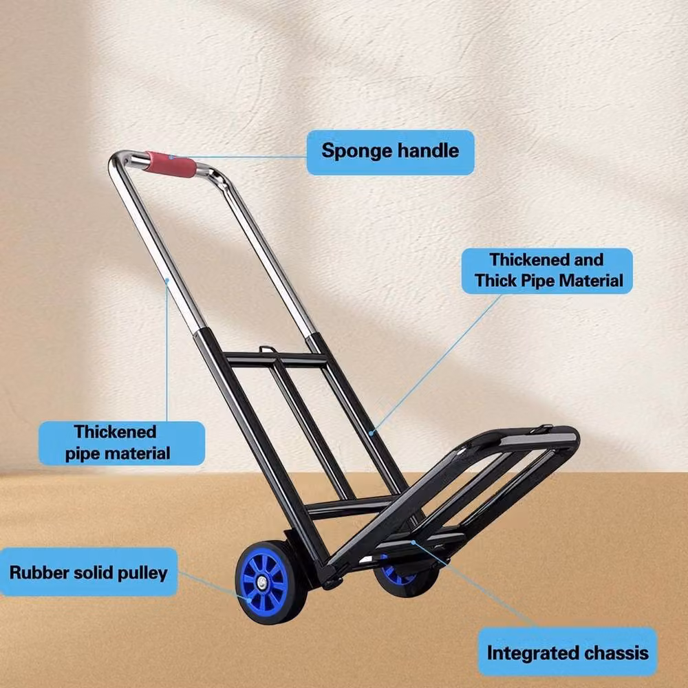 Ventryn Lightweight Folding Sack Truck Heavy Duty Portable Hand Trolley in Black – 4