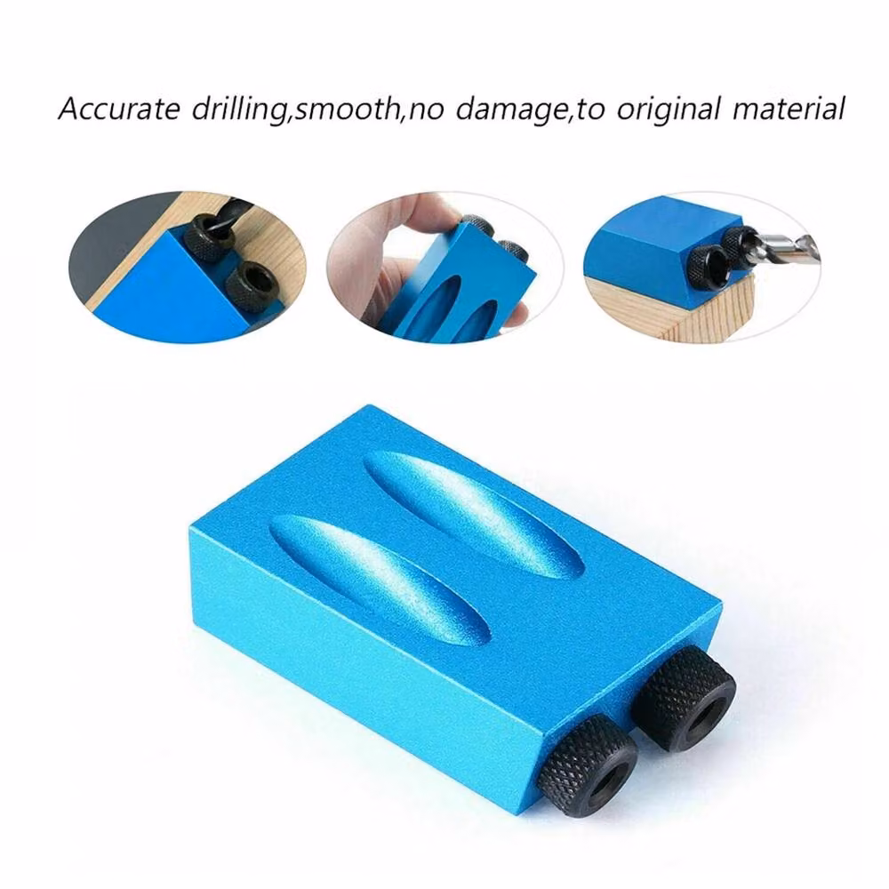 VOGREX 15-Piece Steel Pocket Hole Locator Kit in Blue – 2