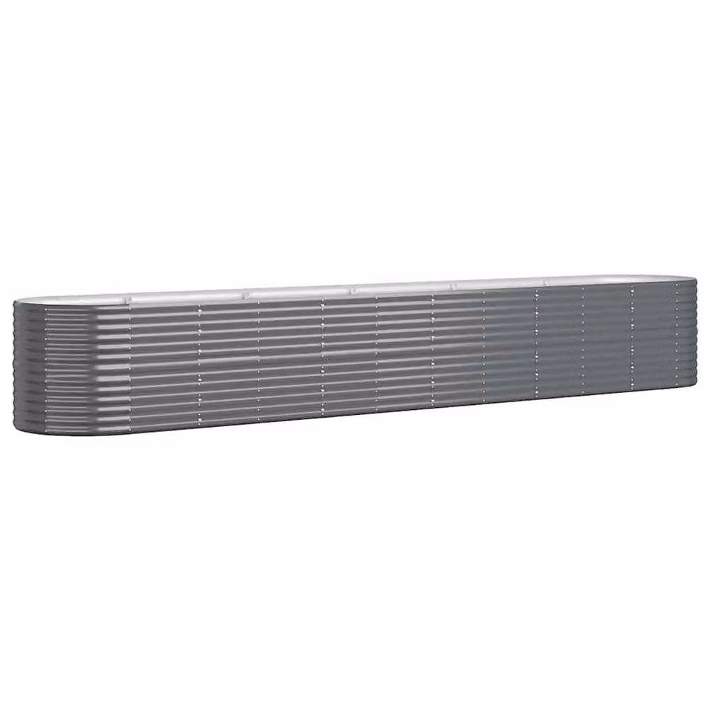 Berkfield Home Garden Raised Bed in Anthracite Grey Powder-coated Steel, W/D/H: 440 x 80 x 68 cm – 3