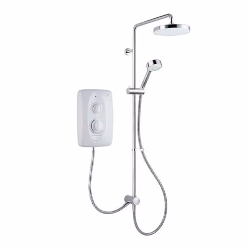 Mira Showers Jump Dual 9.5kW Electronic Mains Electric Shower in White