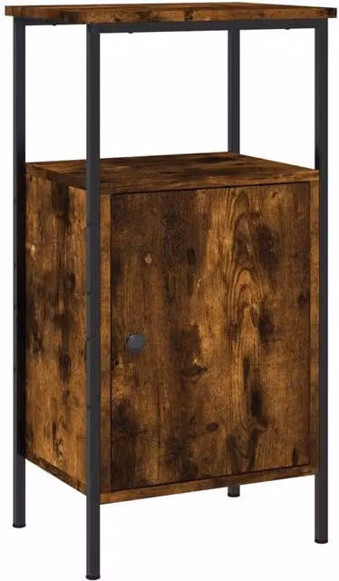 Berkfield Home Smoked Oak Bedside Cabinet in Brown, W/D/H: 41 x 31 x 80 cm – 1