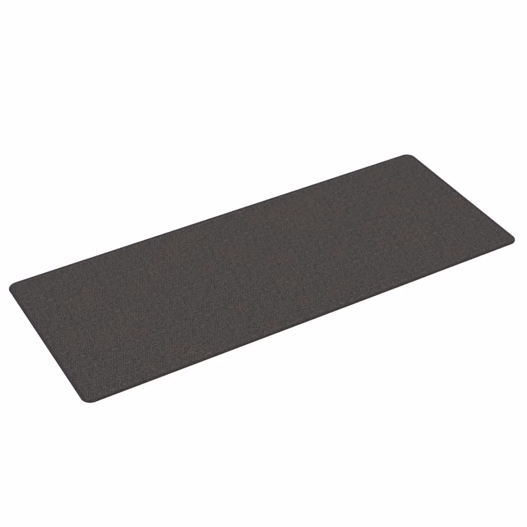 Berkfield Home Sisal Look Carpet Runner in Anthracite and Black, W: 80 cm, L: 200 cm – 1