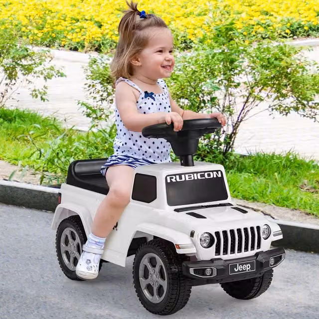 Costway Licensed Jeep Ride On Push Car in White