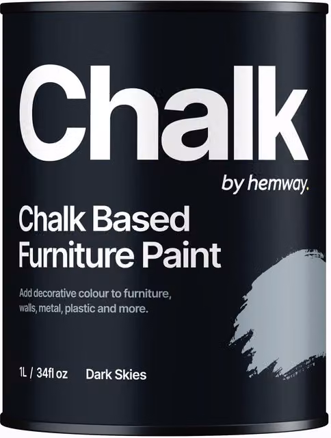 Hemway Chalk Based Furniture Paint in Dark Skies Blue, Flat Matt, 1L