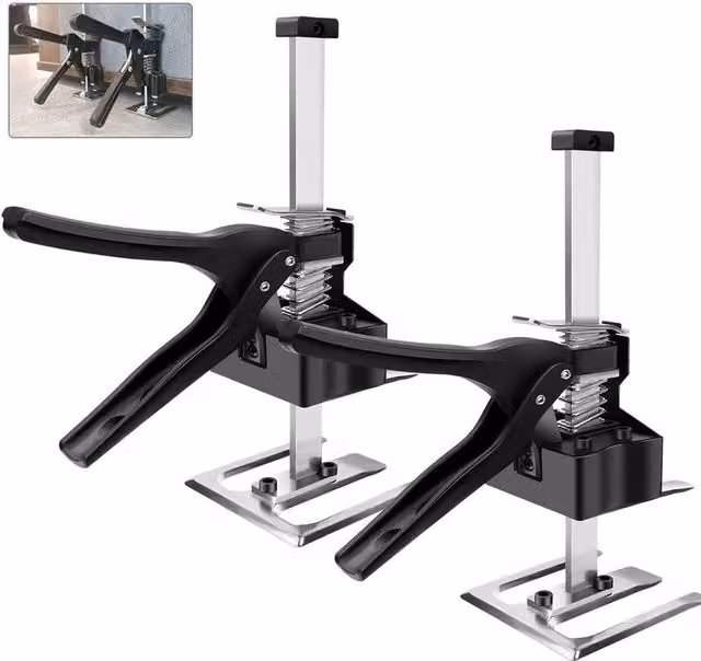 FLAVORA 2-Piece Labour Saving Arm Jack Lift Tool in Black