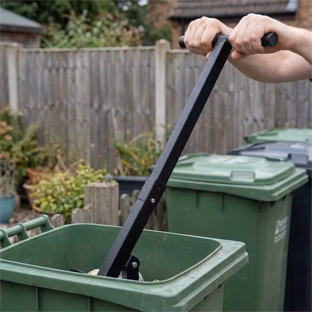 EONLION Manual Wheelie Bin Compactor Press in Black, Height: 100 cm – 3