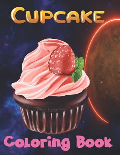 Cupcake Coloring Book for Kids, Multicolour Dessert Coloring Book