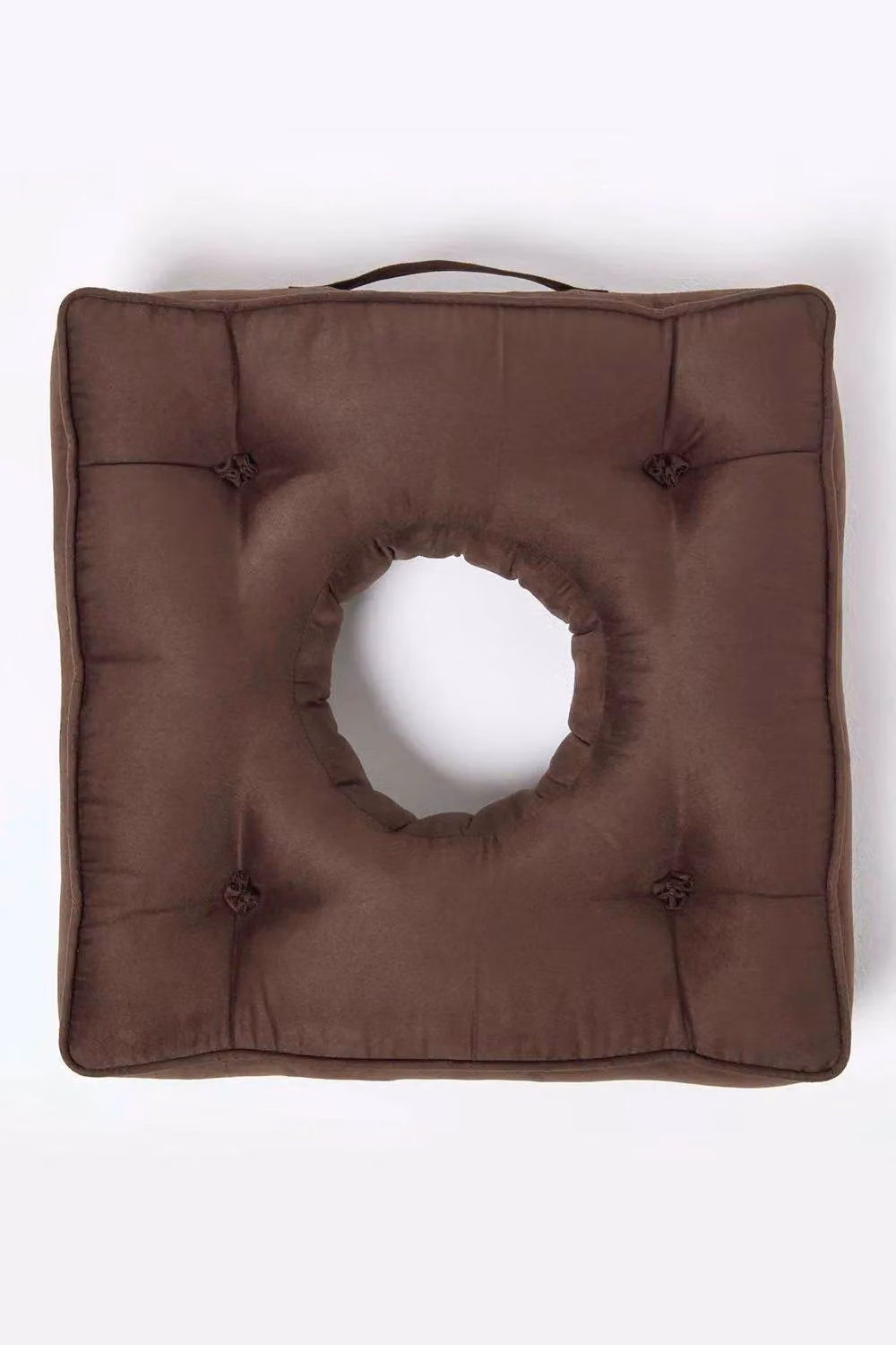 Homescapes Brown Faux Suede Coccyx Cushion, W/D/H: 50 x 50 x 5 cm – 3