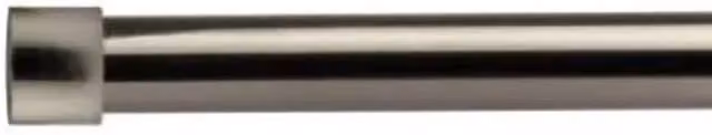 New Edge Blinds Fenton Extendable Eyelet Metal Curtain Pole Set in Silver, Width: 120 cm