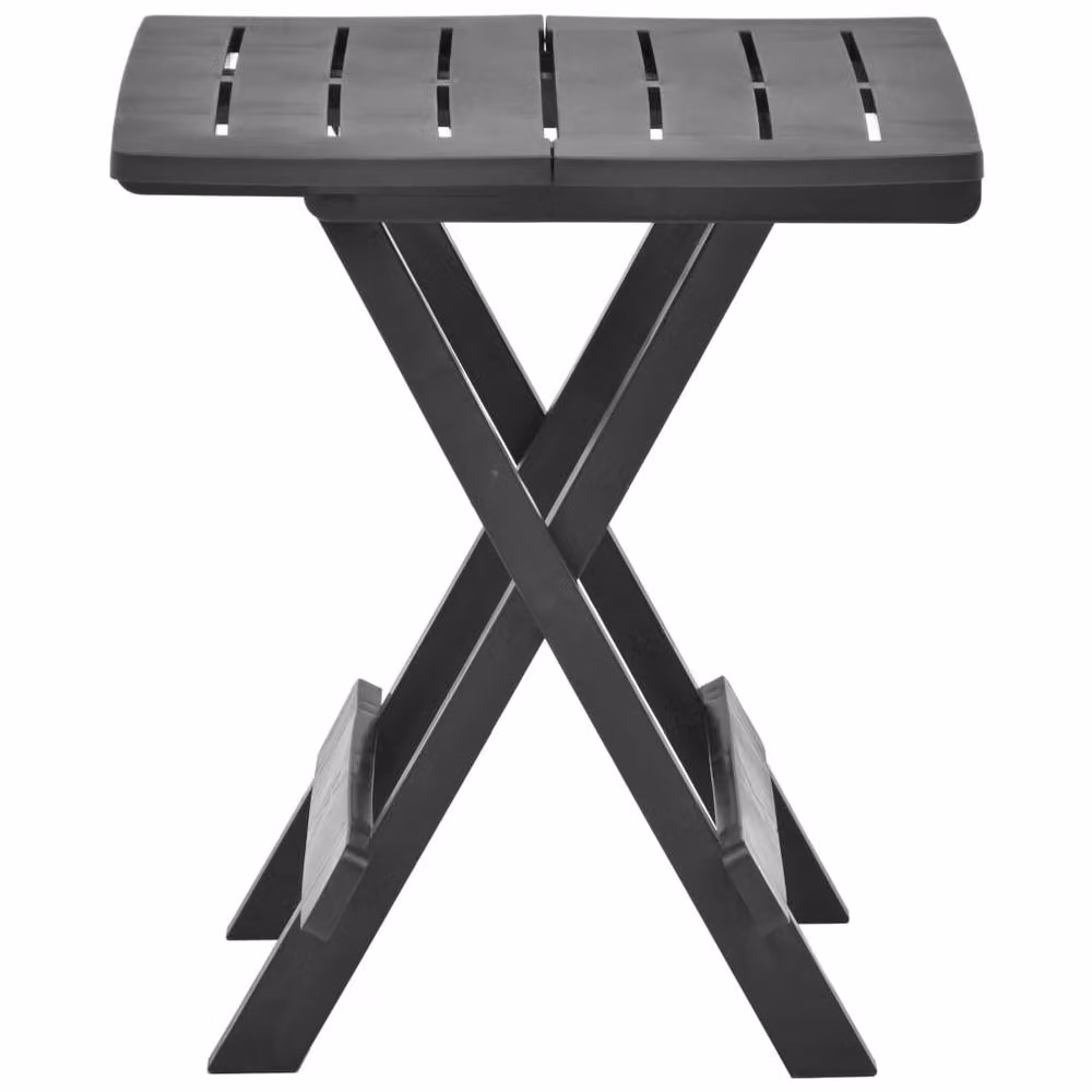 Berkfield Home Folding Garden Table in Anthracite Plastic, W/D/H: 45 x 43 x 50 cm – 3