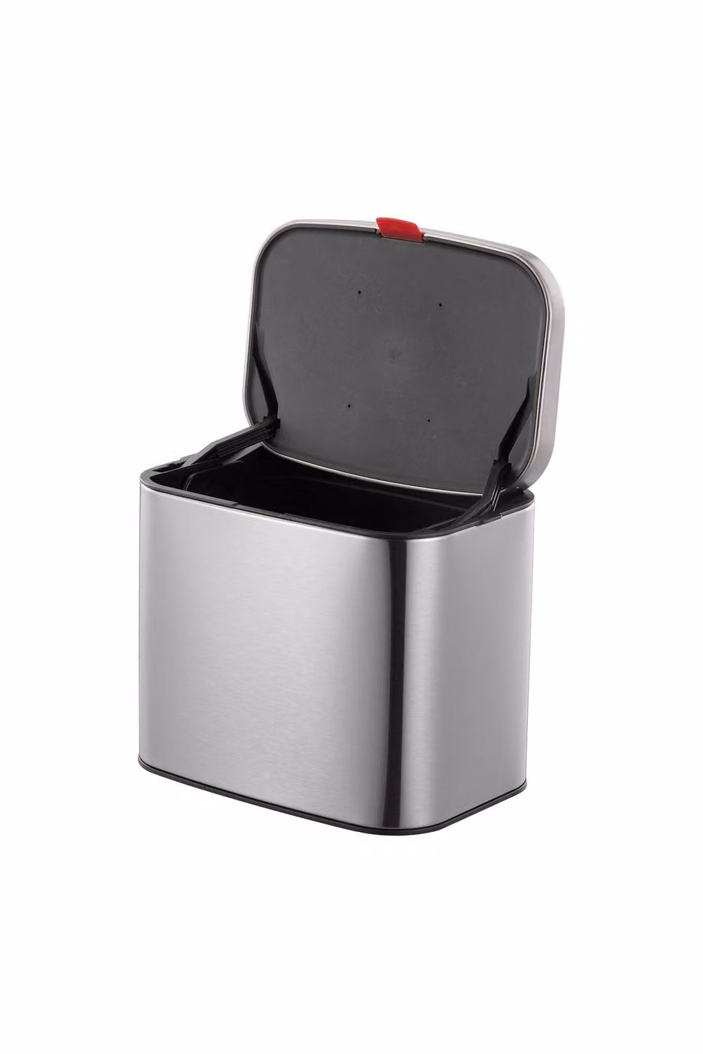 Garden Sanctuary 4L Stainless Steel Over-Cabinet Trash Bin with Removable PP Liner in Silver