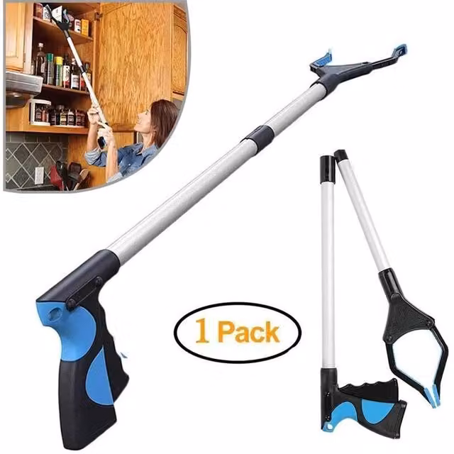 FLAVORA Long Reach Grabber Reacher in Silver
